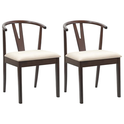Sedia da pranzo 2 pcs Marrone chiaro e chiaro