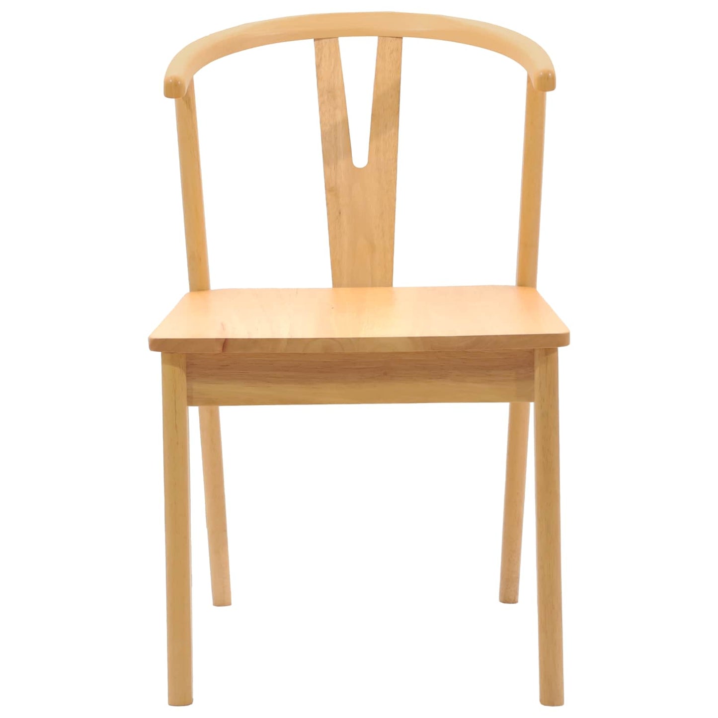 Sedia da pranzo 2 pcs Naturale Legno di gomma solido