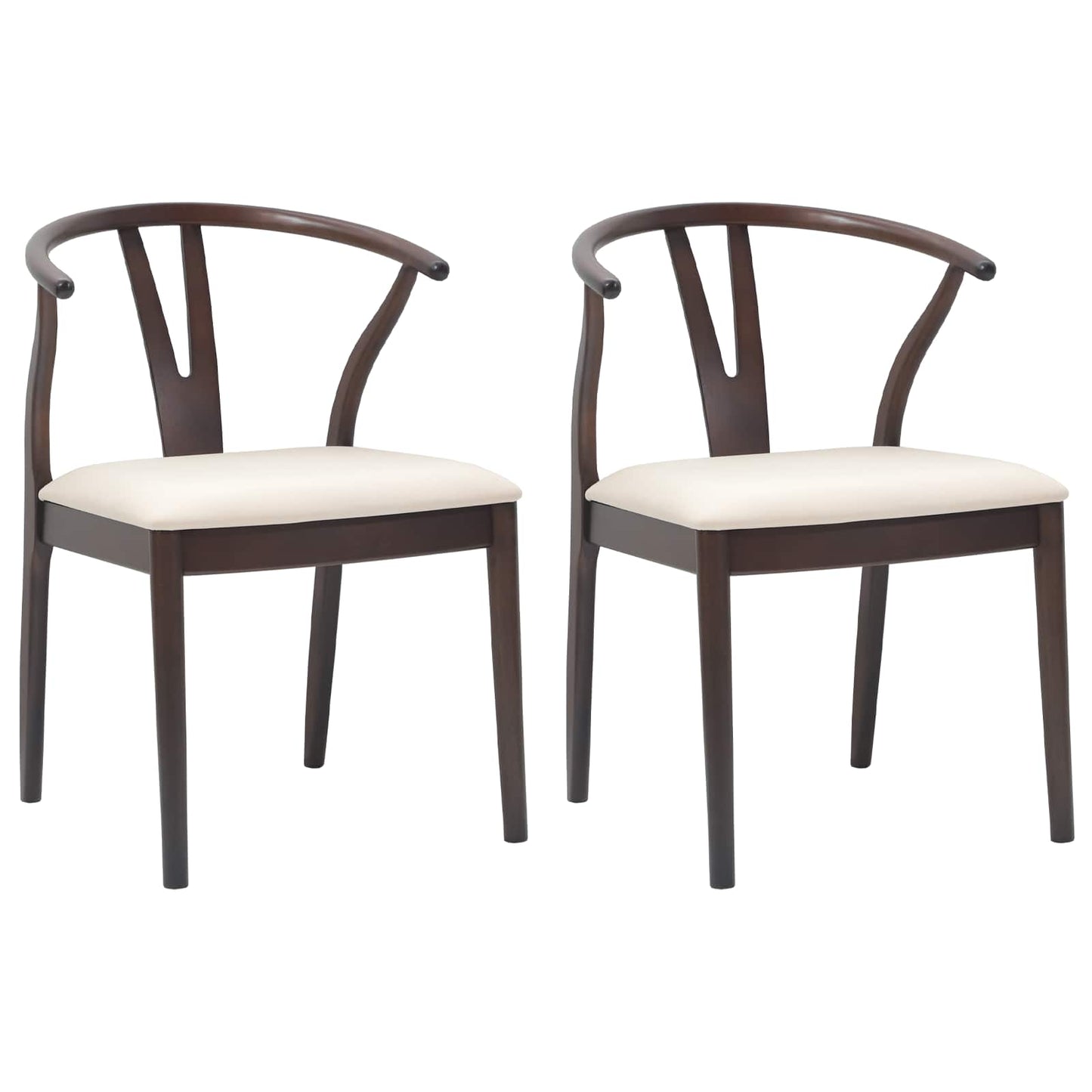 Sedia da pranzo 2 pcs Marrone chiaro e chiaro