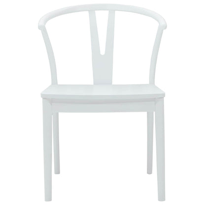 Sedia da pranzo 2 pcs Bianco e Bianco Legno di gomma solido | homemem39