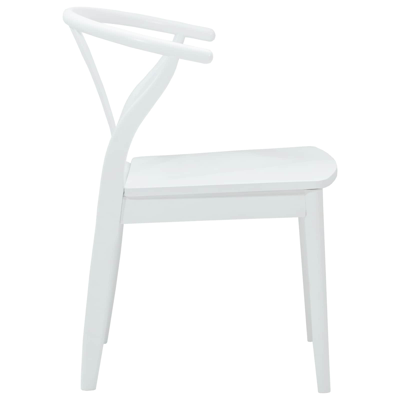 Sedia da pranzo 2 pcs Bianco e Bianco Legno di gomma solido | homemem39