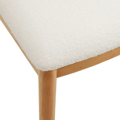 Sedia da pranzo 2 pcs Naturale e chiaro Legno di gomma solido