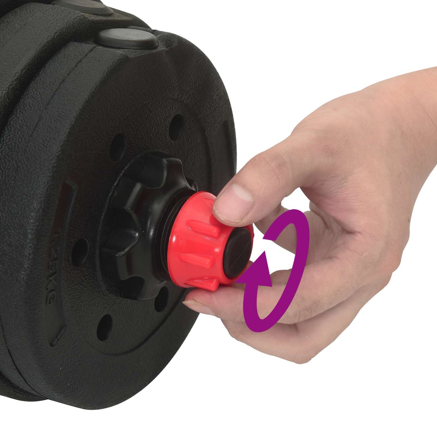 Set di Manubri 2-in-1 Nero e Rosso 121 x 19,5 x 19,5 cm