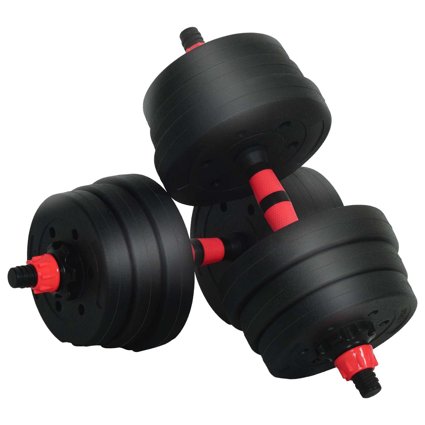 Set di manubri 4-in-1 20 kg Nero e Rosso | homemem39
