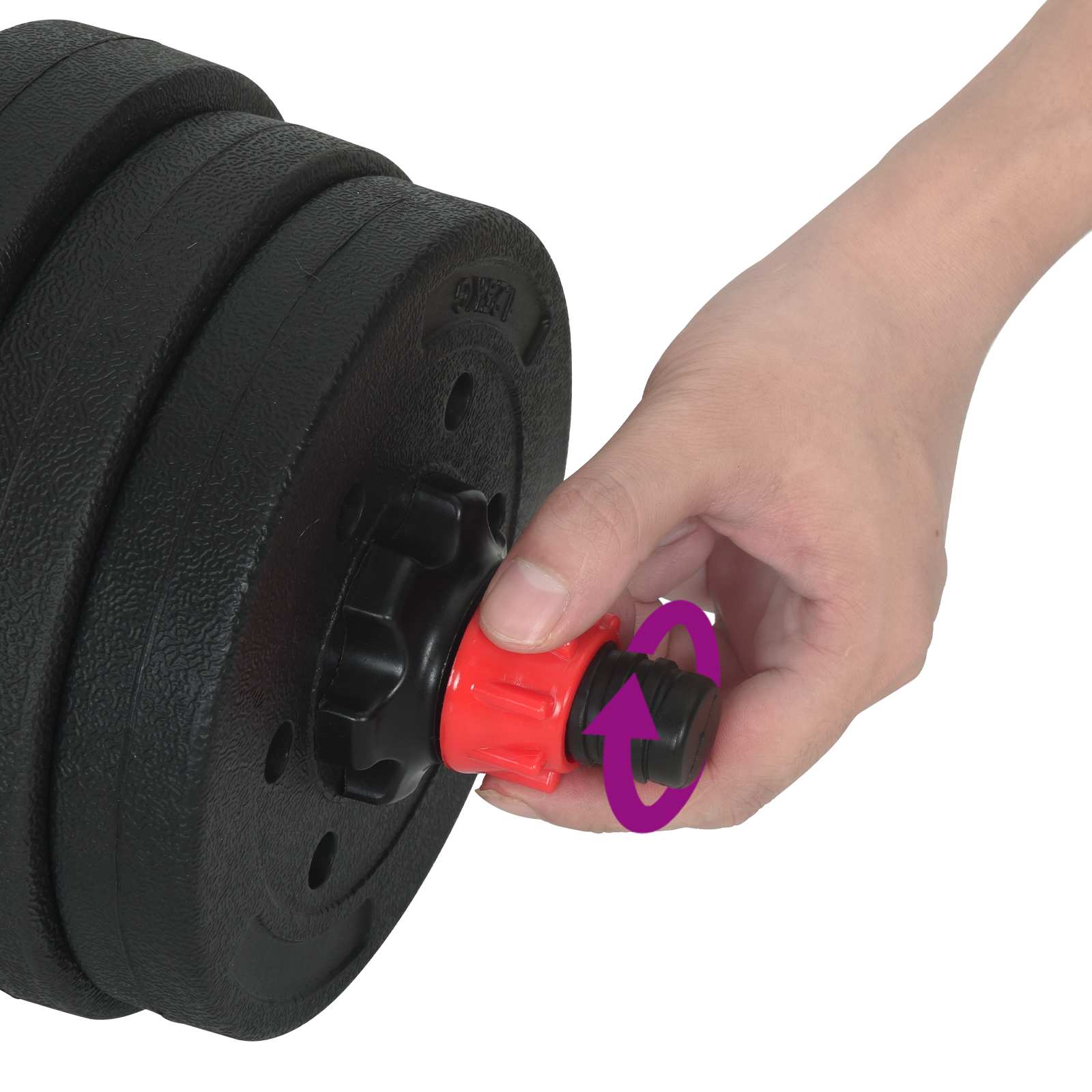 Set di manubri 4-in-1 20 kg Nero e Rosso | homemem39