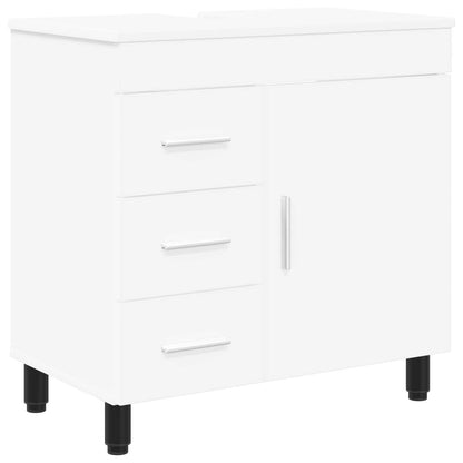 Mobiletto da bagno Bianco 60 x 35 x 60 cm Legno ingegnerizzato | homemem39