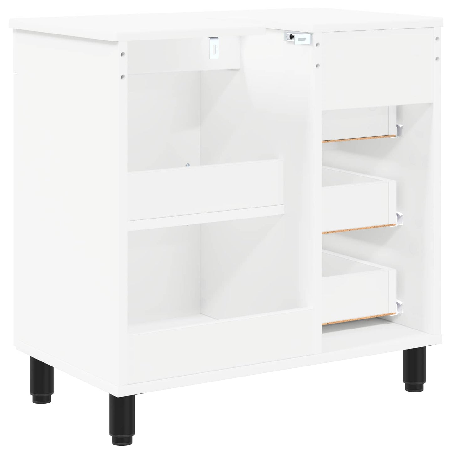Mobiletto da bagno Bianco 60 x 35 x 60 cm Legno ingegnerizzato