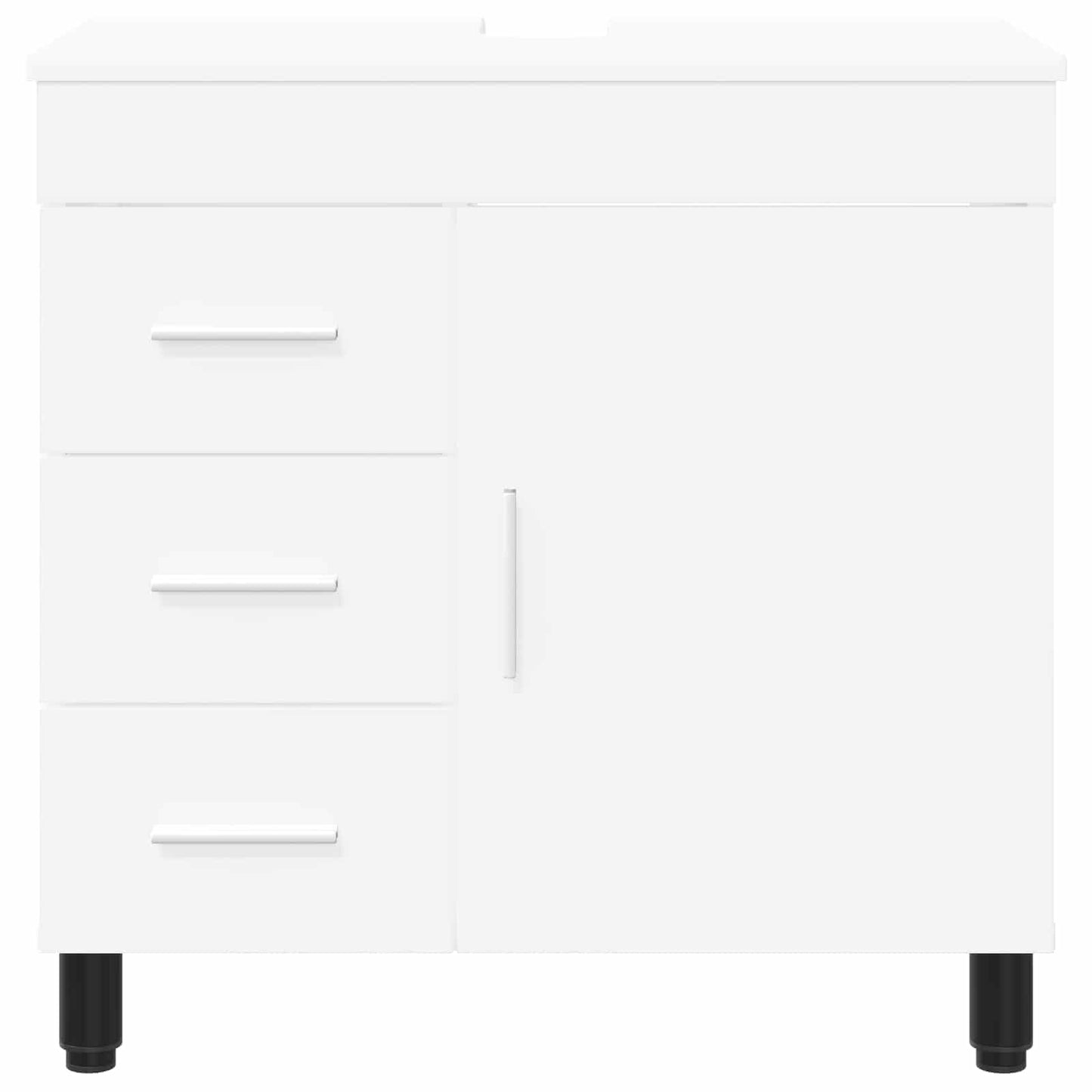 Mobiletto da bagno Bianco 60 x 35 x 60 cm Legno ingegnerizzato | homemem39