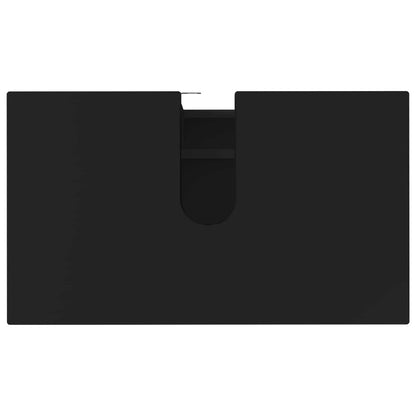 Mobiletto da bagno Nero 60 x 35 x 60 cm Legno ingegnerizzato
