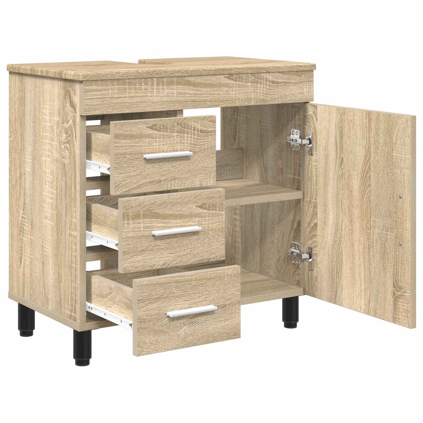 Mobiletto da bagno Rovere Sonoma 60 x 35 x 60 cm