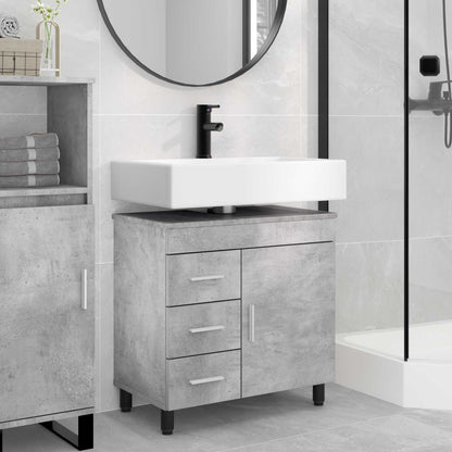 Mobiletto da bagno Grigio Cemento 60 x 35 x 60 cm