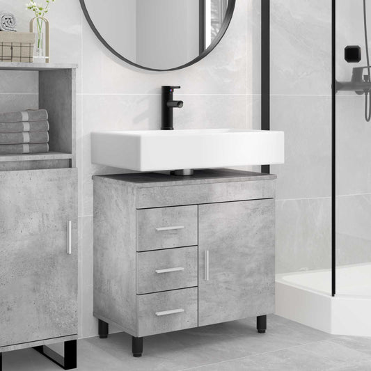 Mobiletto da bagno Grigio Cemento 60 x 35 x 60 cm