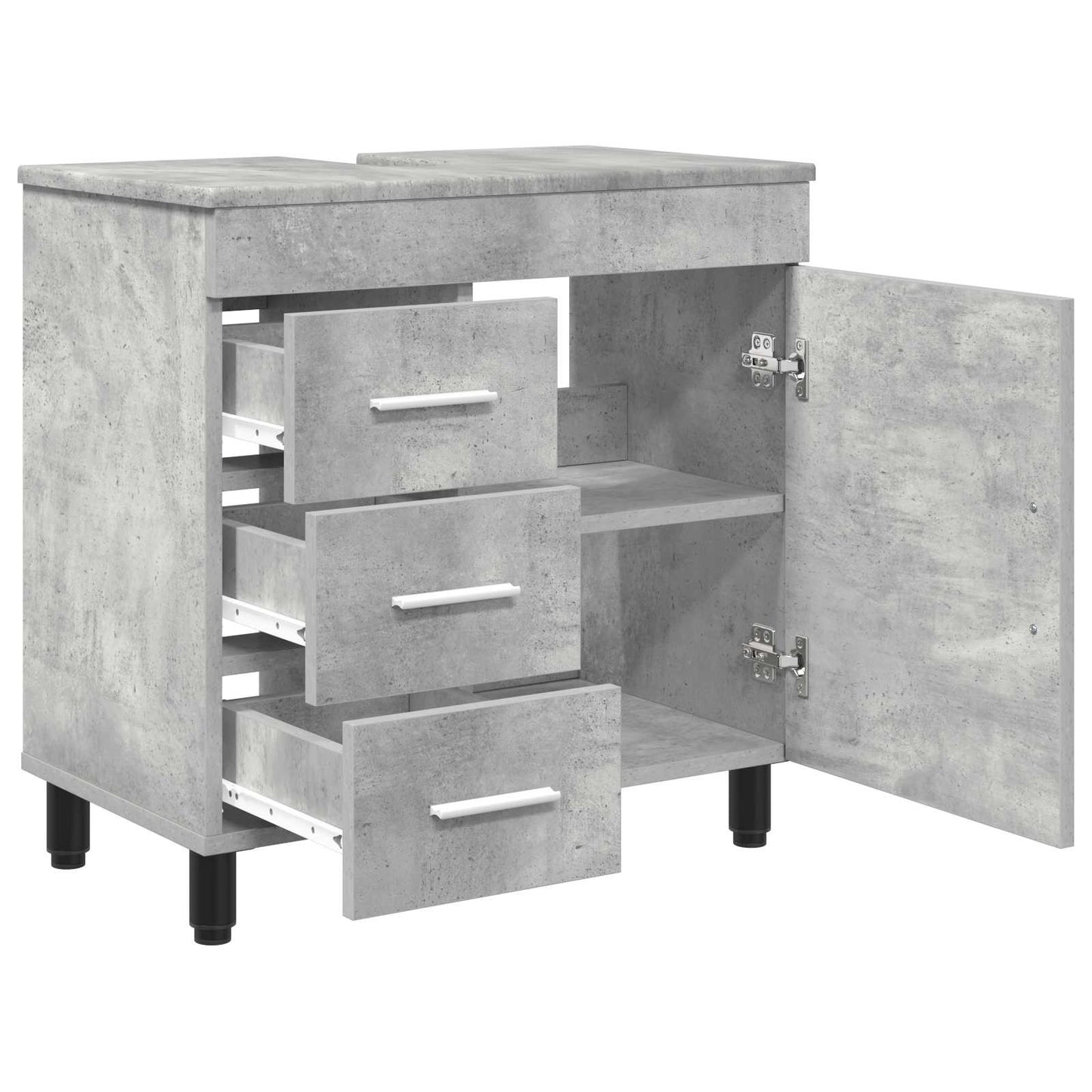 Mobiletto da bagno Grigio Cemento 60 x 35 x 60 cm | homemem39