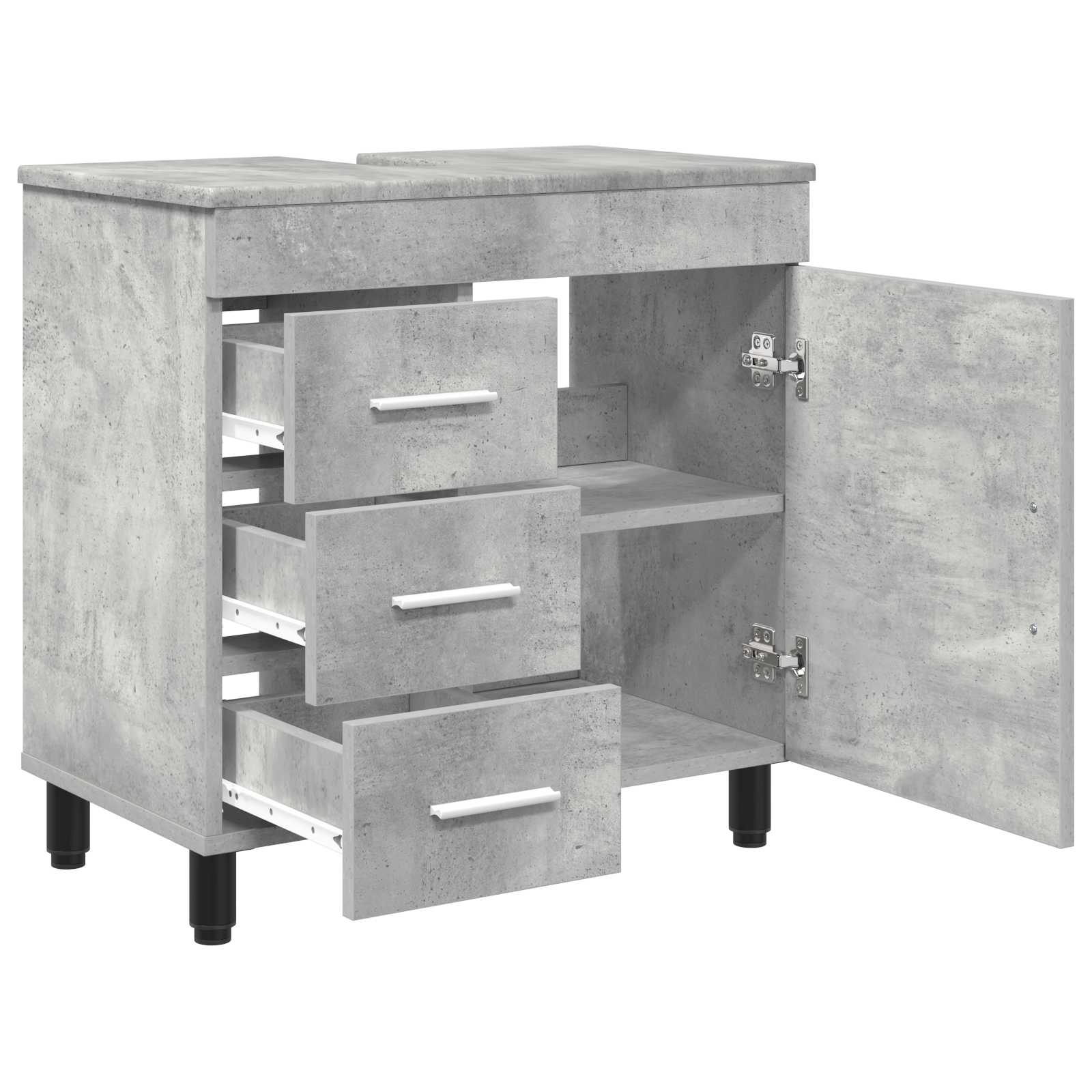 Mobiletto da bagno Grigio Cemento 60 x 35 x 60 cm | homemem39