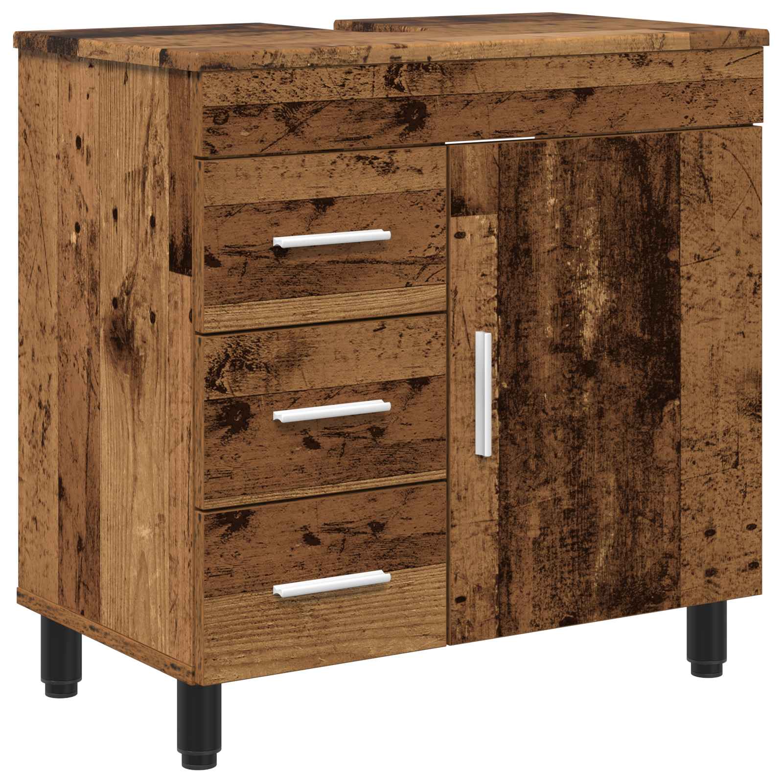 Mobiletto da bagno Legno antico 60 x 35 x 60 cm | homemem39