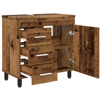 Mobiletto da bagno Legno antico 60 x 35 x 60 cm | homemem39