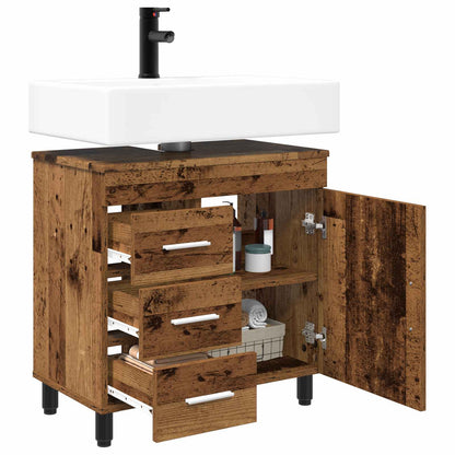 Mobiletto da bagno Legno antico 60 x 35 x 60 cm