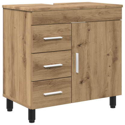 Mobiletto da bagno Rovere Artigianale 60 x 35 x 60 cm