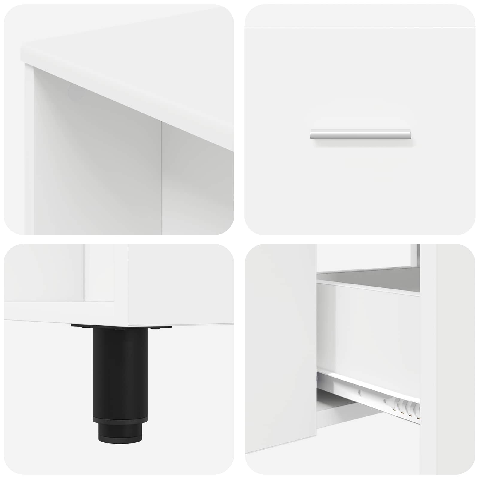 Mobiletto da bagno Bianco 80 x 35 x 60 cm Legno ingegnerizzato | homemem39