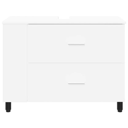 Mobiletto da bagno Bianco 80 x 35 x 60 cm Legno ingegnerizzato | homemem39