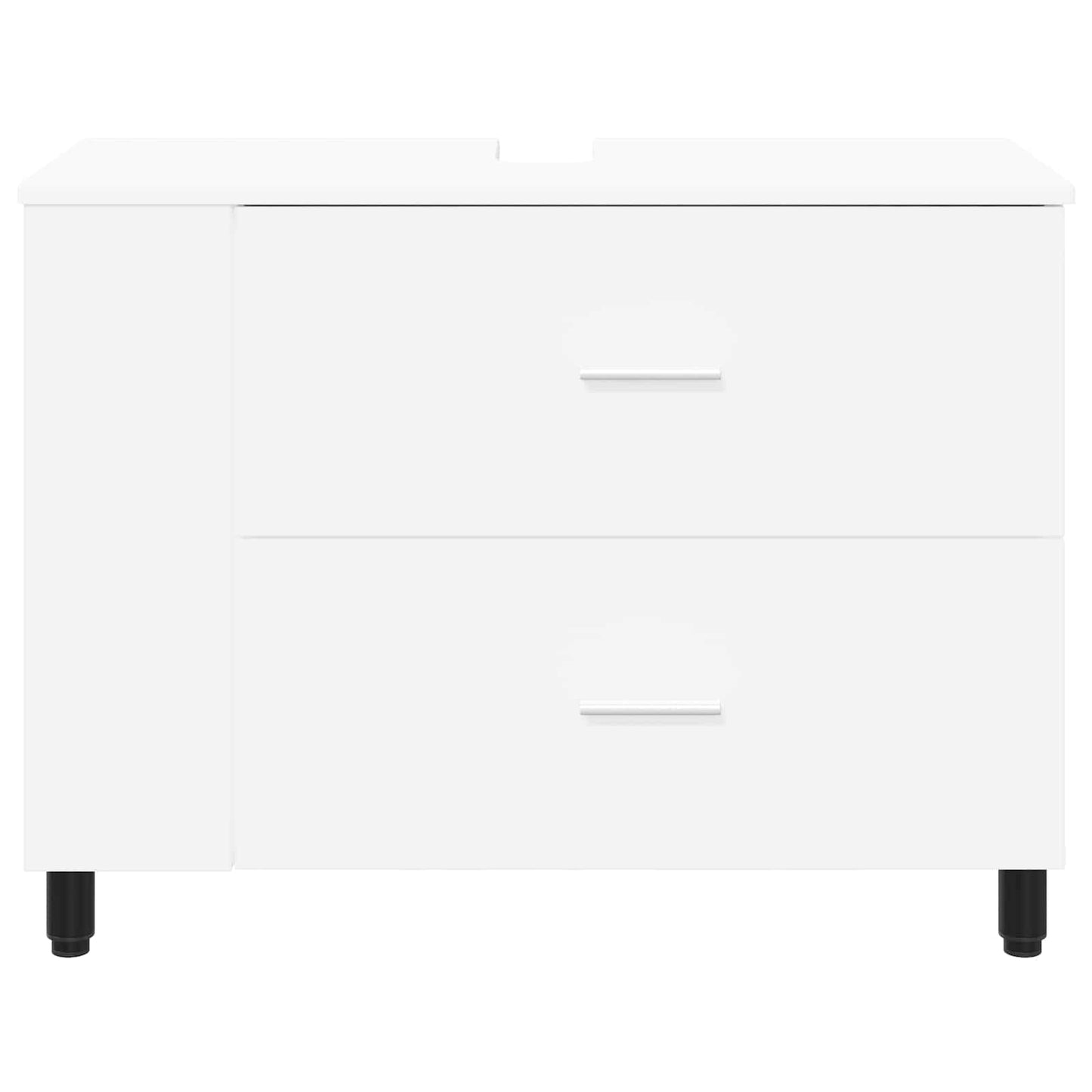 Mobiletto da bagno Bianco 80 x 35 x 60 cm Legno ingegnerizzato