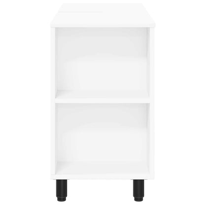 Mobiletto da bagno Bianco 80 x 35 x 60 cm Legno ingegnerizzato