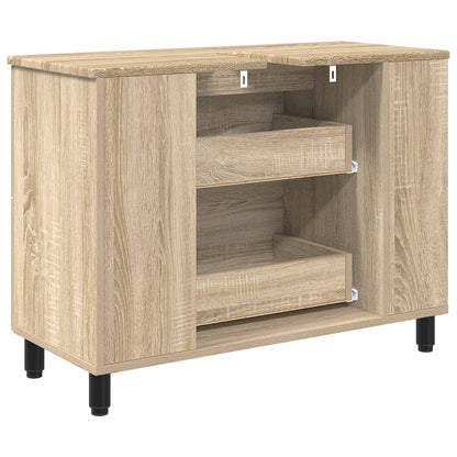 Mobiletto da bagno Rovere Sonoma 80 x 35 x 60 cm
