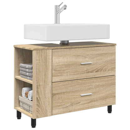 Mobiletto da bagno Rovere Sonoma 80 x 35 x 60 cm