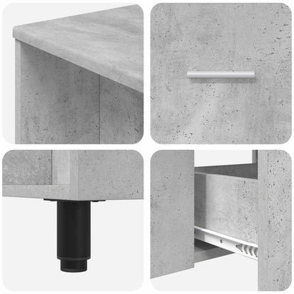 Mobiletto da bagno Grigio Cemento 80 x 35 x 60 cm | homemem39