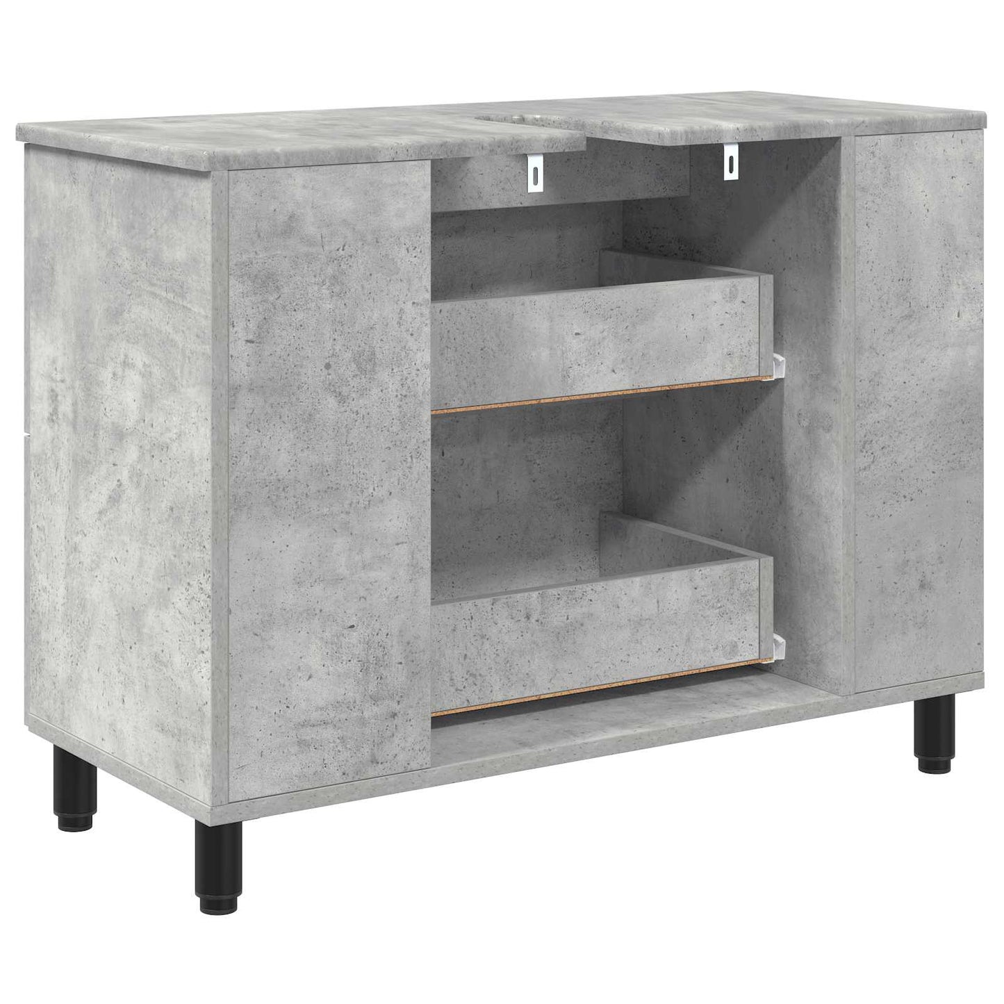 Mobiletto da bagno Grigio Cemento 80 x 35 x 60 cm