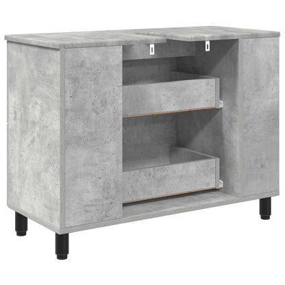 Mobiletto da bagno Grigio Cemento 80 x 35 x 60 cm