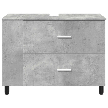 Mobiletto da bagno Grigio Cemento 80 x 35 x 60 cm | homemem39