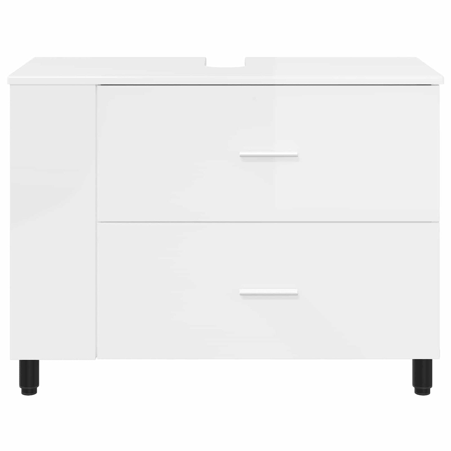 Mobiletto da bagno Bianco Lucido 80 x 35 x 60 cm