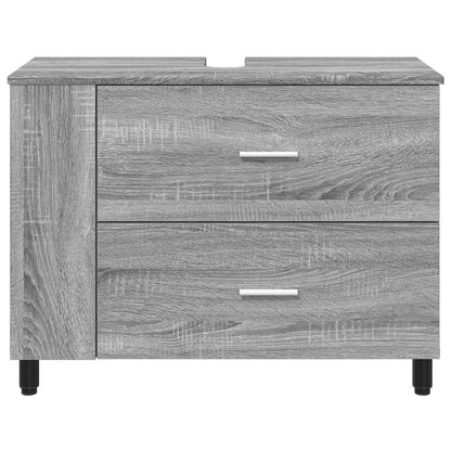 Mobiletto da bagno Sonoma grigio 80 x 35 x 60 cm | homemem39