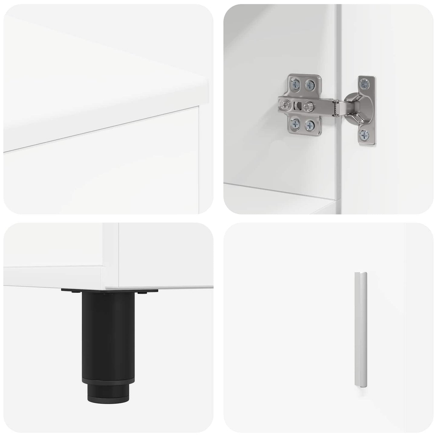 Mobiletto da bagno Bianco 60 x 35 x 60 cm Legno ingegnerizzato | homemem39
