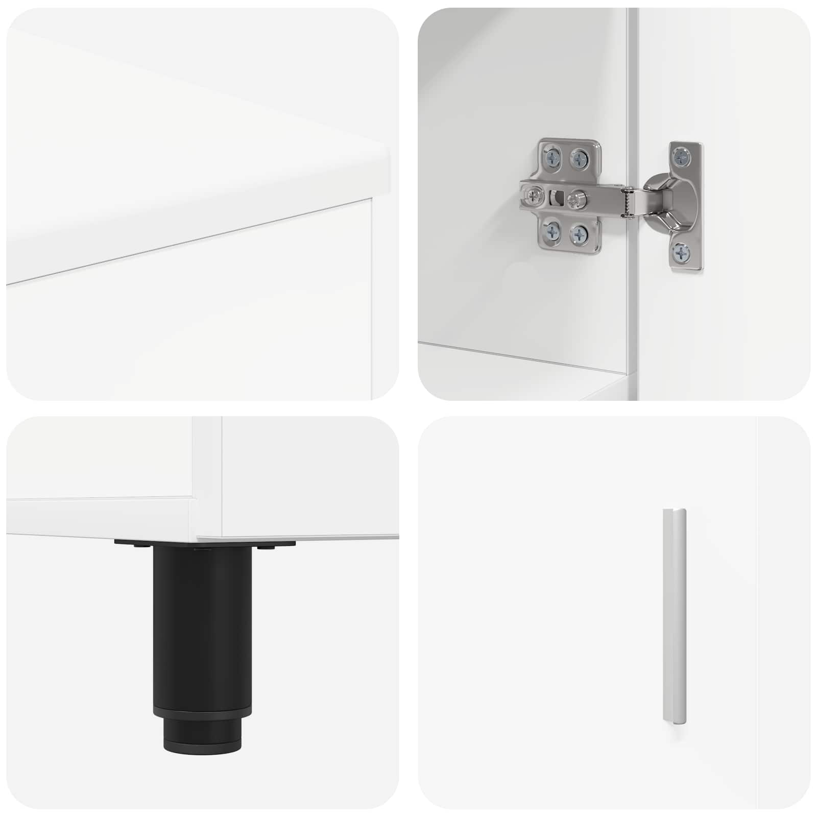 Mobiletto da bagno Bianco 60 x 35 x 60 cm Legno ingegnerizzato | homemem39