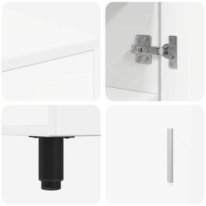 Mobiletto da bagno Bianco 60 x 35 x 60 cm Legno ingegnerizzato | homemem39