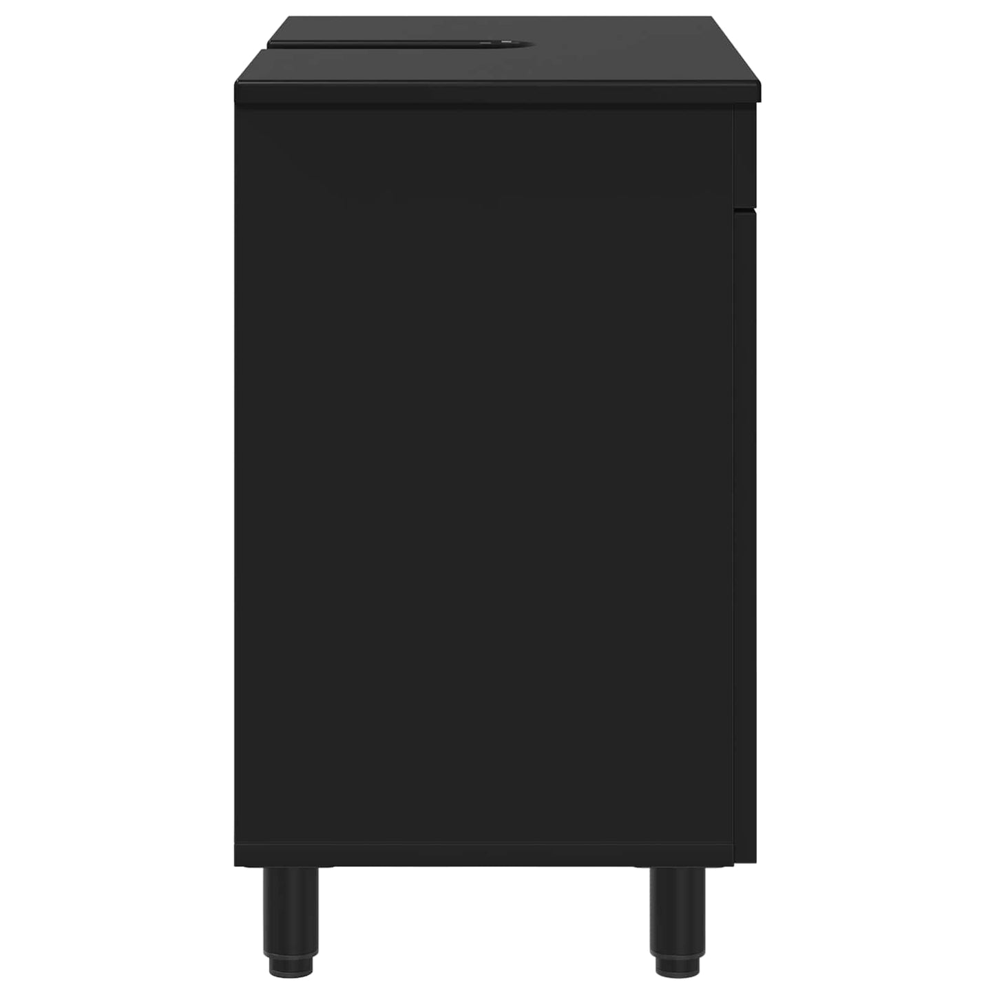 Mobiletto da bagno Nero 60 x 35 x 60 cm Legno ingegnerizzato