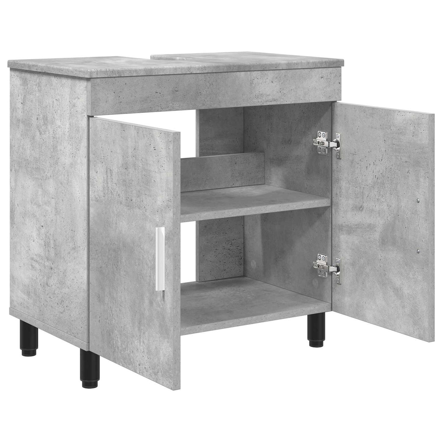 Mobiletto da bagno Grigio Cemento 60 x 35 x 60 cm