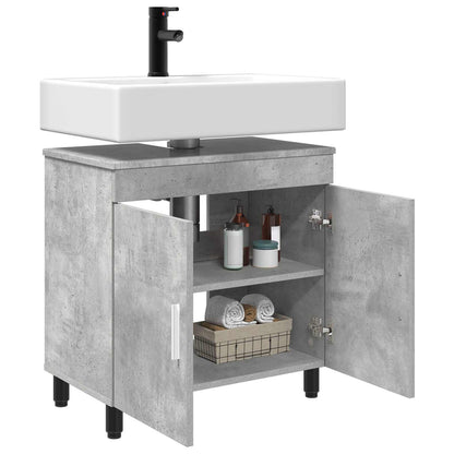 Mobiletto da bagno Grigio Cemento 60 x 35 x 60 cm