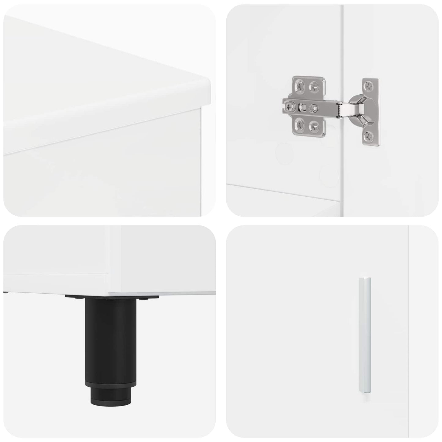 Mobiletto da bagno Bianco Lucido 60 x 35 x 60 cm | homemem39