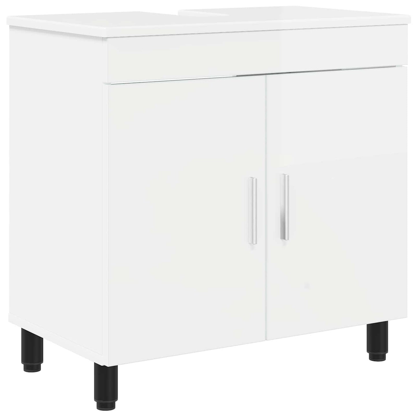 Mobiletto da bagno Bianco Lucido 60 x 35 x 60 cm | homemem39