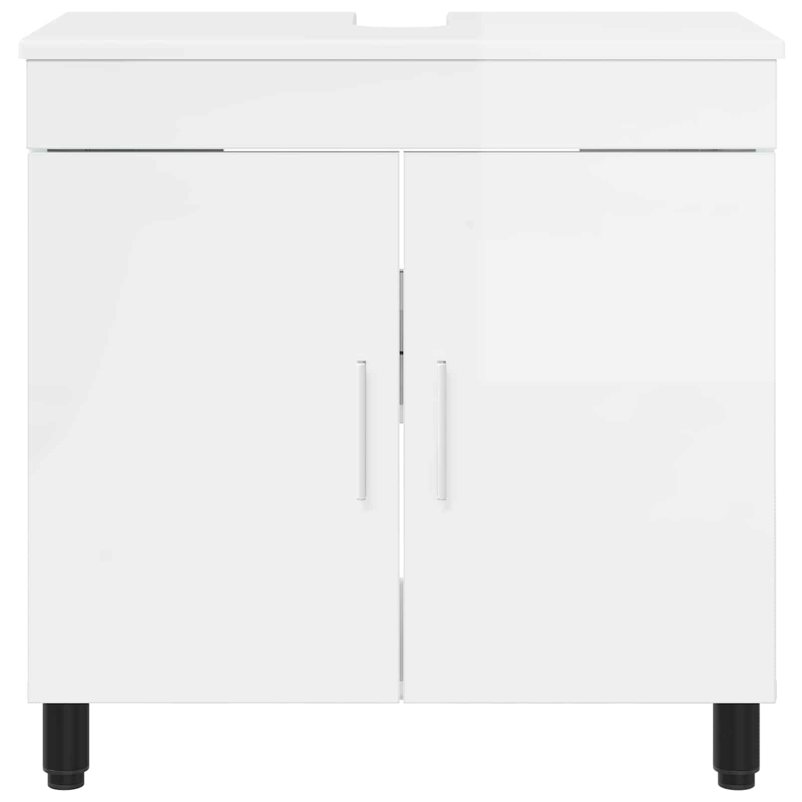 Mobiletto da bagno Bianco Lucido 60 x 35 x 60 cm | homemem39