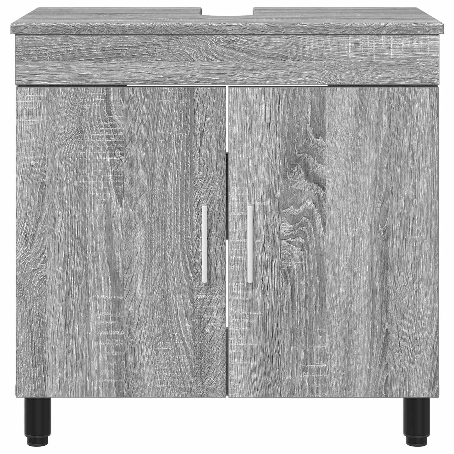 Mobiletto da bagno Sonoma grigio 60 x 35 x 60 cm