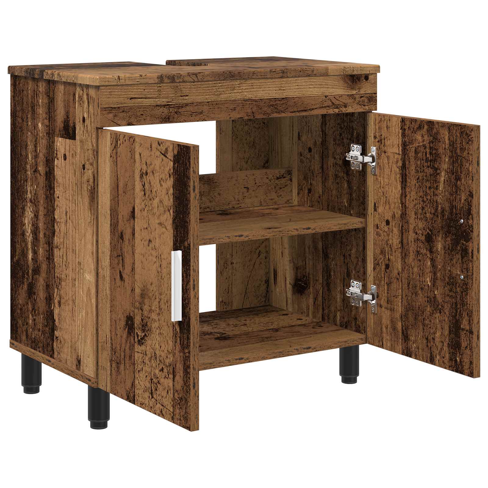 Mobiletto da bagno Legno antico 60 x 35 x 60 cm | homemem39