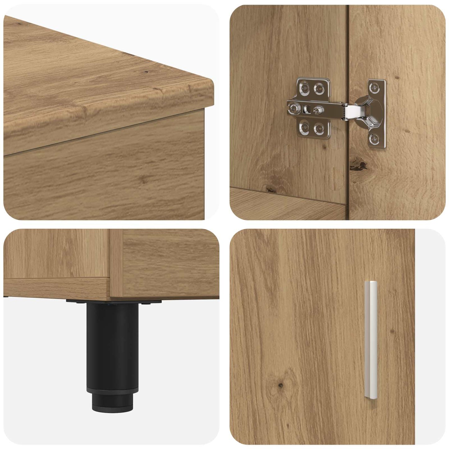 Mobiletto da bagno Rovere Artigianale 60 x 35 x 60 cm | homemem39