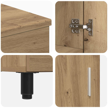 Mobiletto da bagno Rovere Artigianale 60 x 35 x 60 cm | homemem39