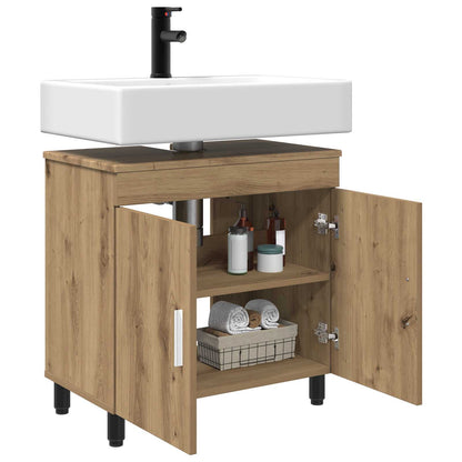 Mobiletto da bagno Rovere Artigianale 60 x 35 x 60 cm