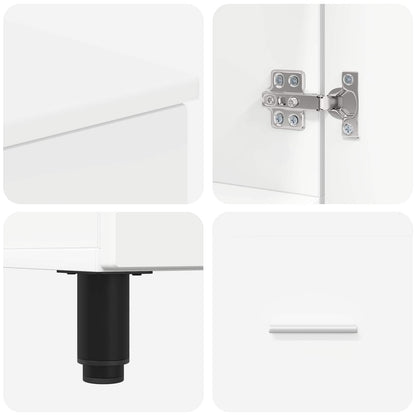 Mobiletto da bagno Bianco 60 x 35 x 60 cm Legno ingegnerizzato | homemem39