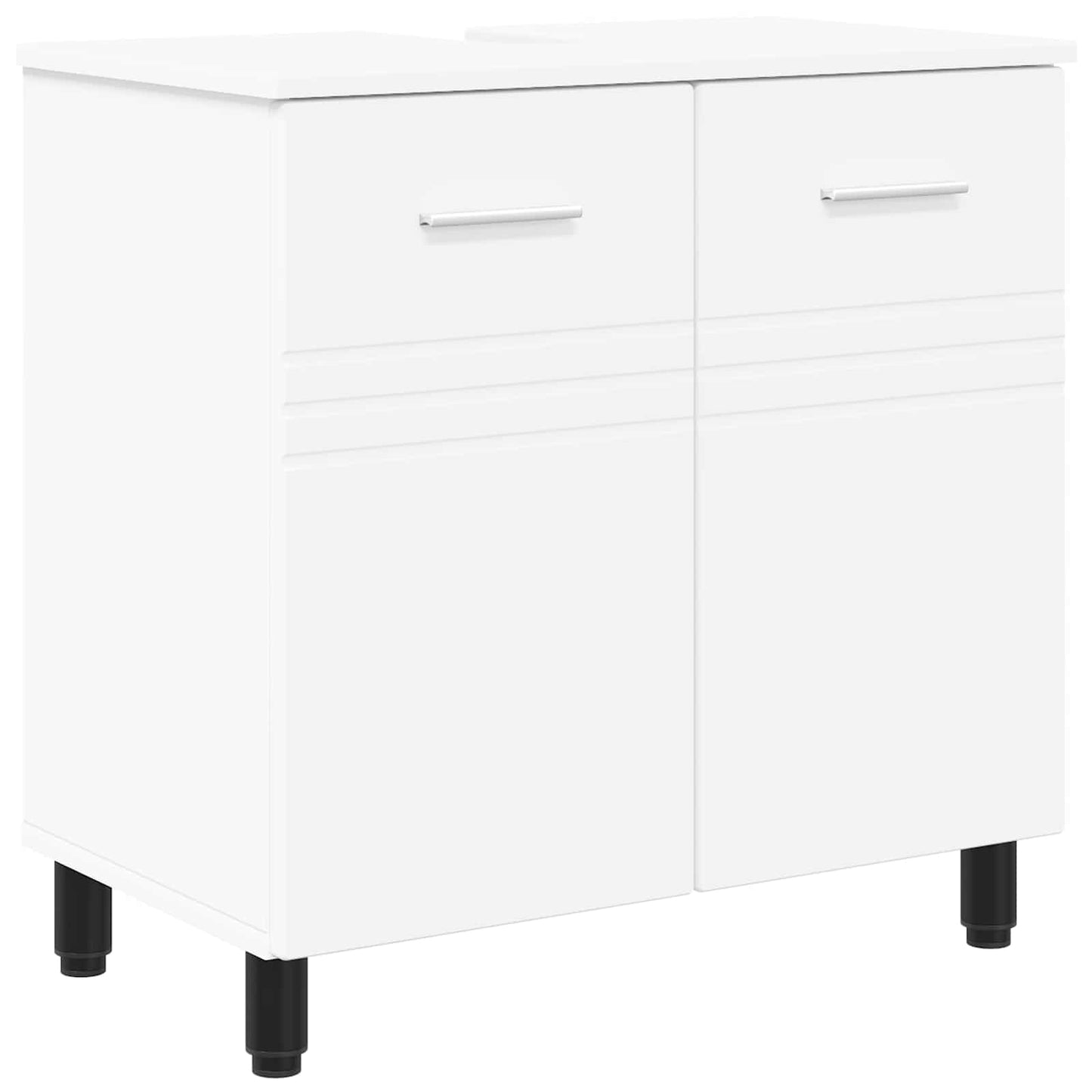 Mobiletto da bagno Bianco 60 x 35 x 60 cm Legno ingegnerizzato